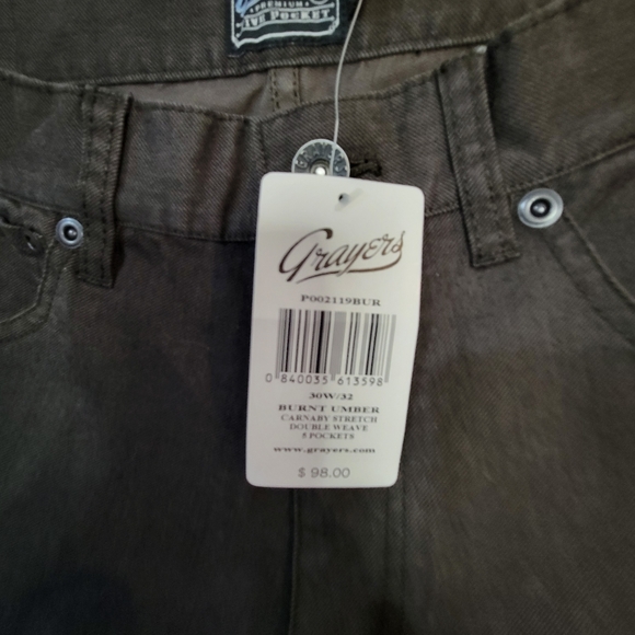 Grayers 5 pocket carnaby stretch double weave pants size 30W/32 - Picture 11 of 11